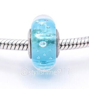 Authentic Pandora Blue Effervescence Glass Charm - 791618CZ